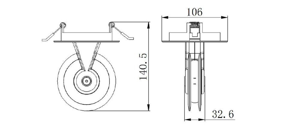 Size of Led Window Light Recessed